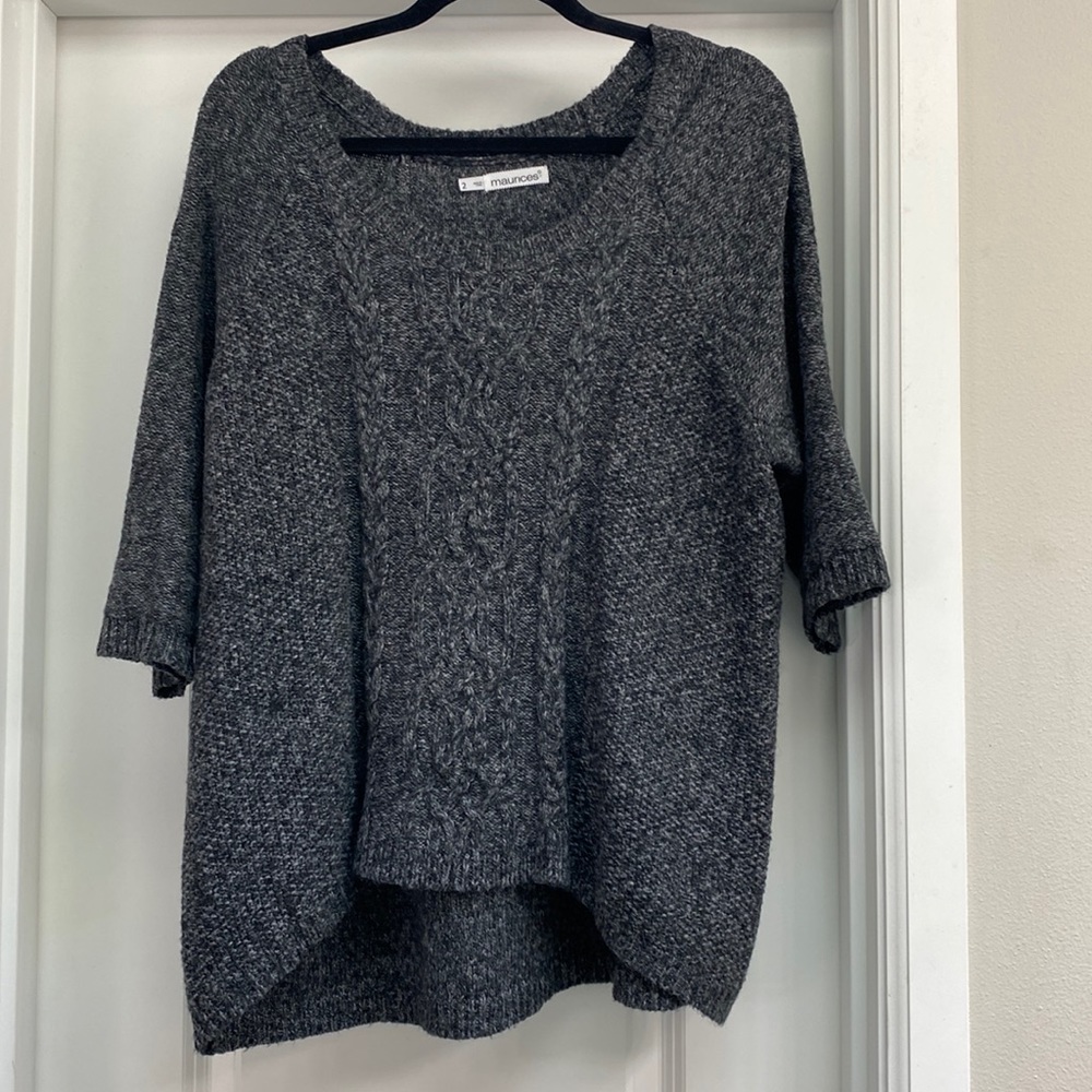 Maurices Gray Short Sleeve Sweater size 2